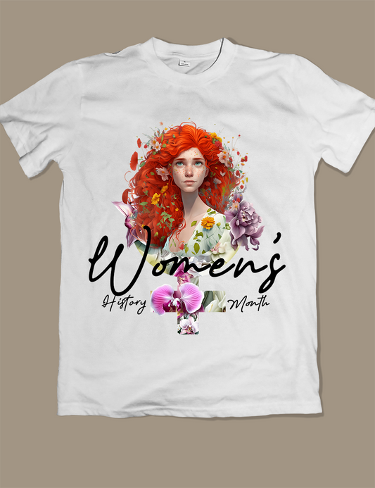 Women's History Month, White T-shirt