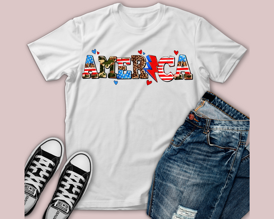 "America" 4th Of July Tshirt