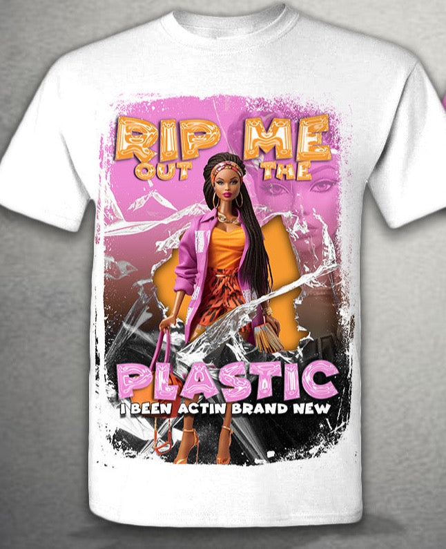 Doll Center Design "Rip Me Out The Plastic" Tshirt