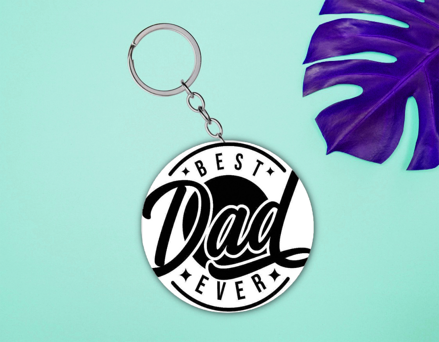 "Best Dad Ever" Keychain