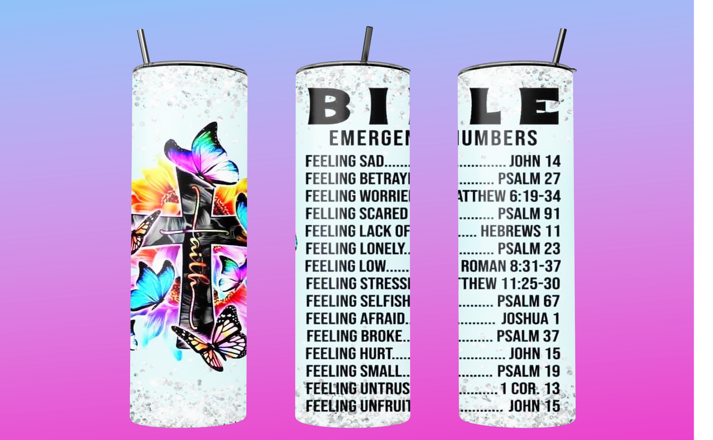 Bible Scripture 20oz Tumbler