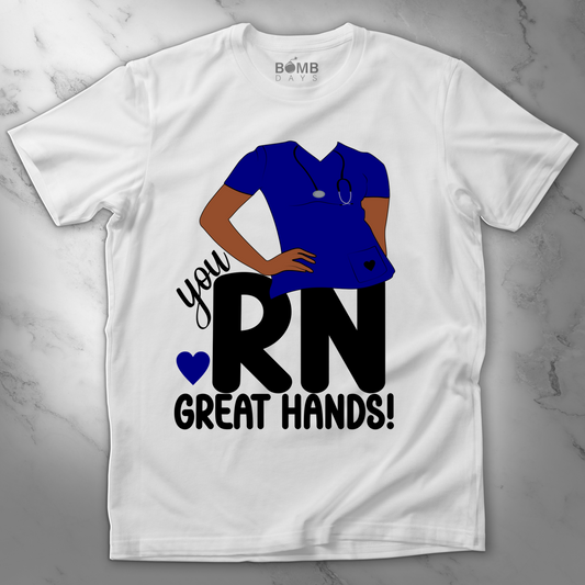 " You're N Good Hands" Registered Nurse Tshirts