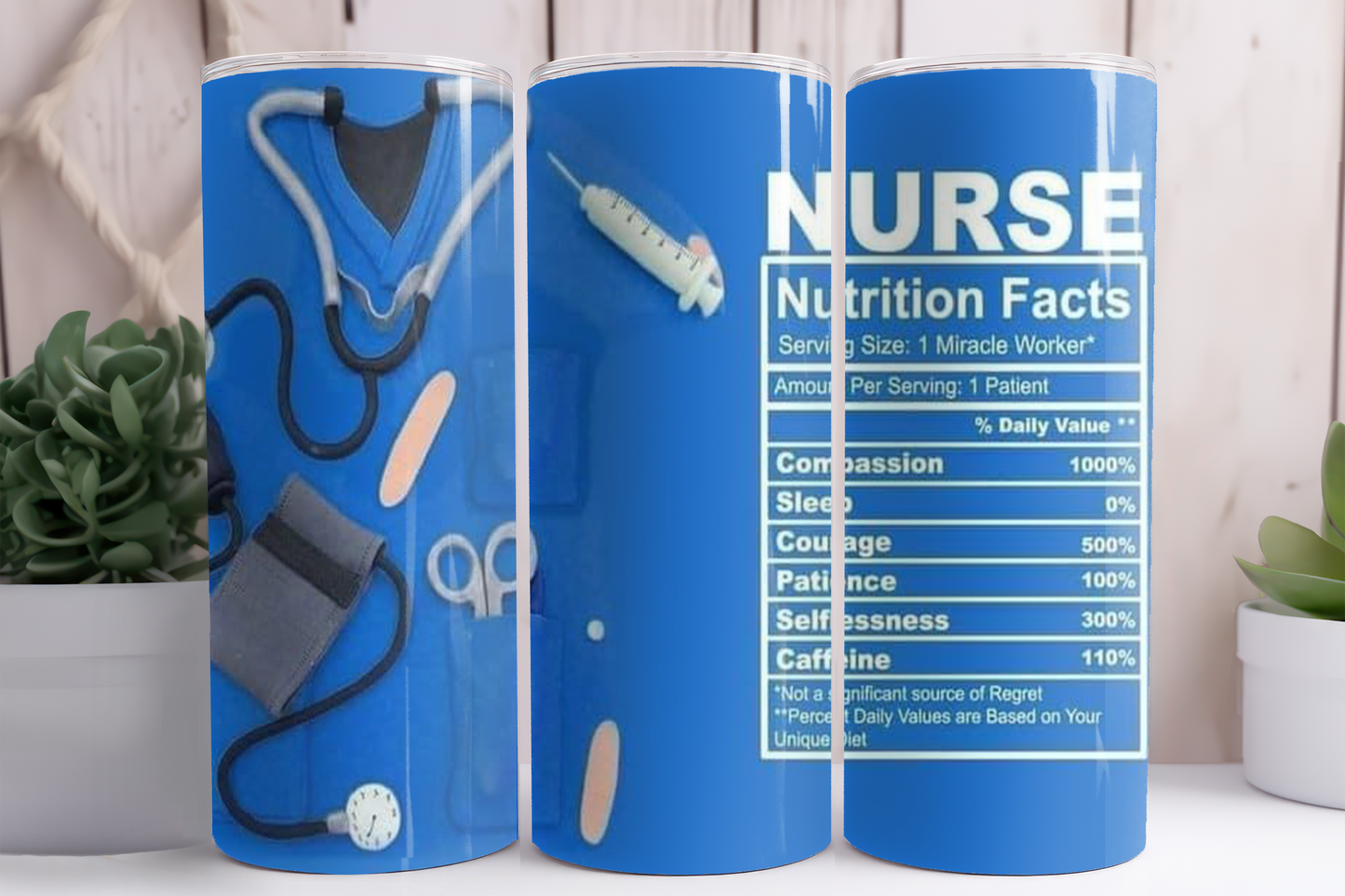 Blue Nurse Scrubs Tumbler