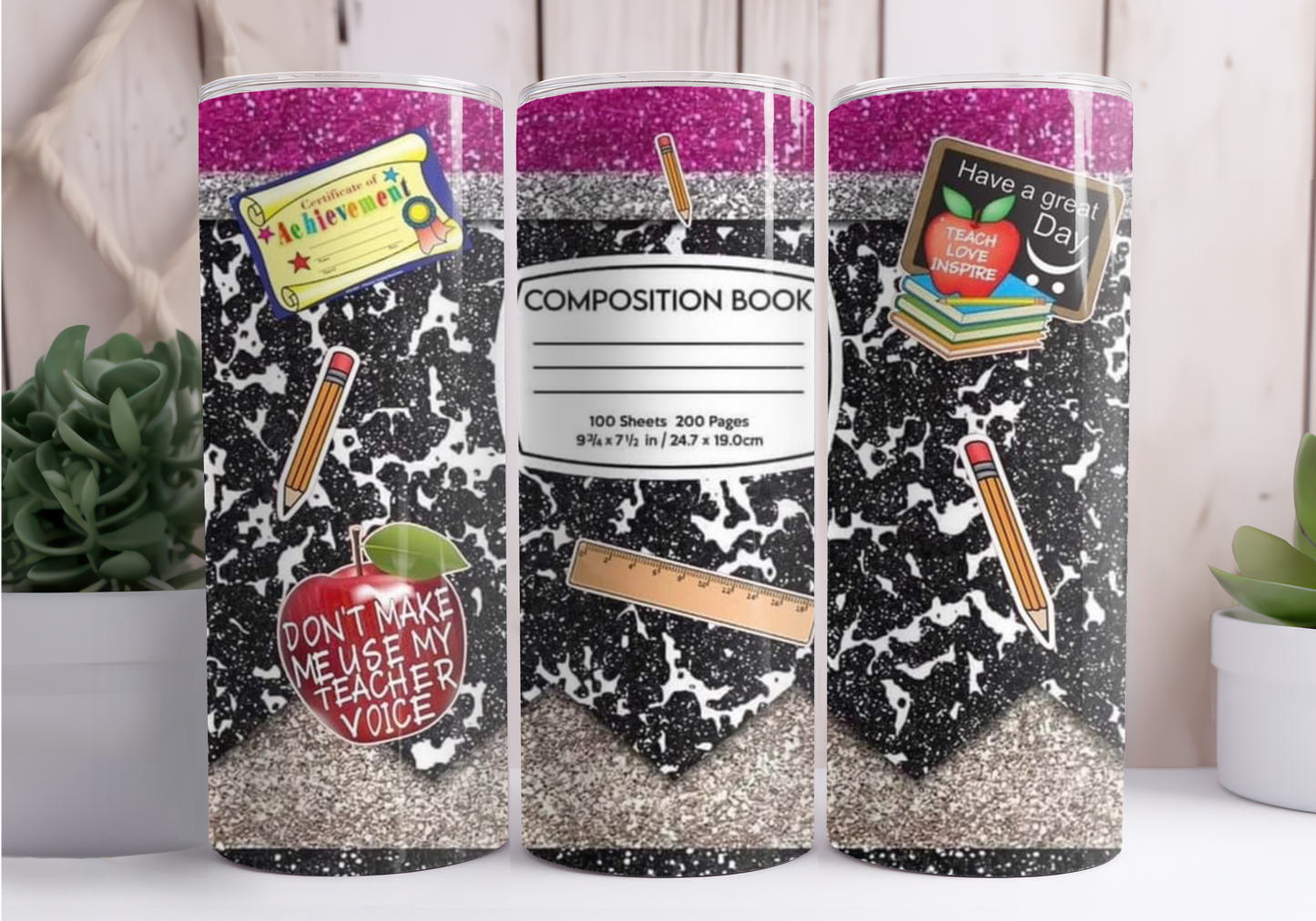 Teacher Composition Styled Tumbler