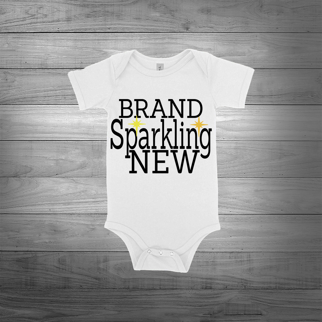 "Sparkling Brand New" Onesie