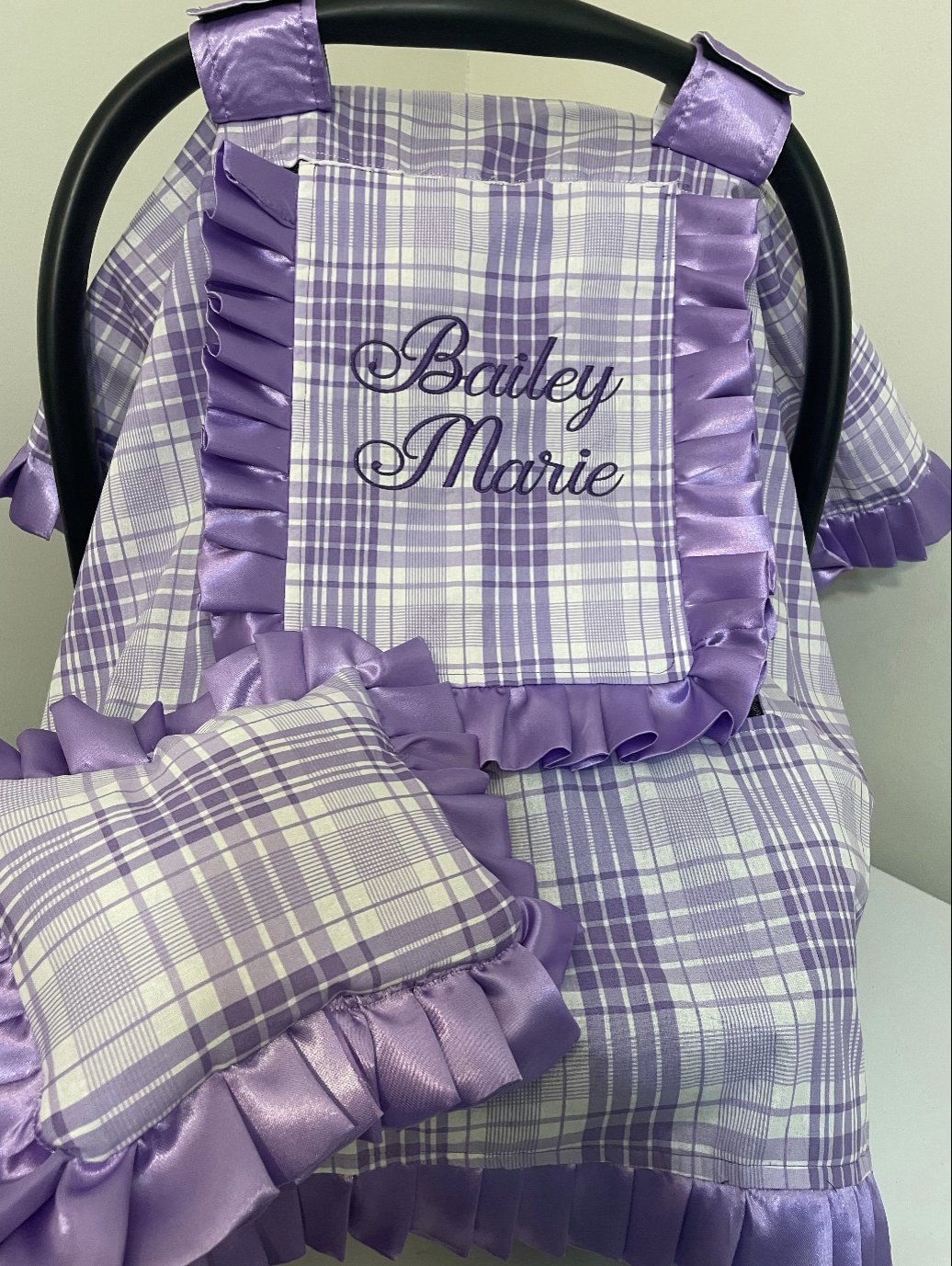 Purple Lilac, Personalized Baby Car Seat Cover