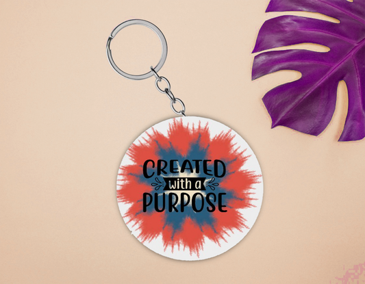 "Created With A Purpose" Keychain