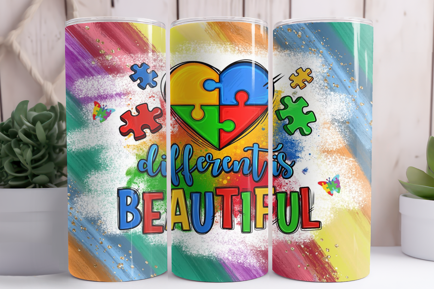 "Different is beautiful" Autism Honored Tumbler