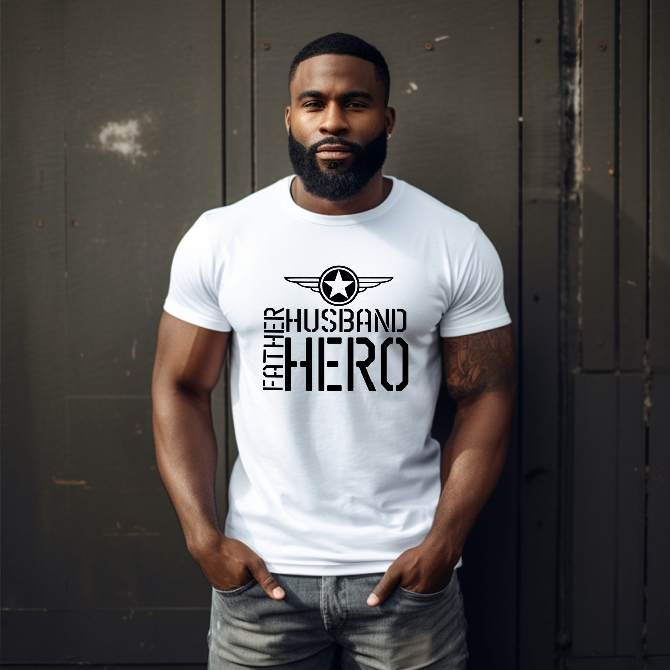 "Father, Husband & Hero" Tshirt