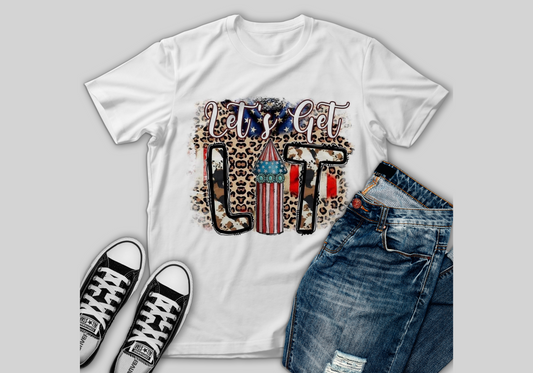 "Get Lit" 4th Of July Tshirt