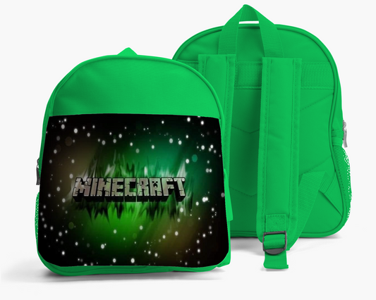 Green Minecraft kids Backpack