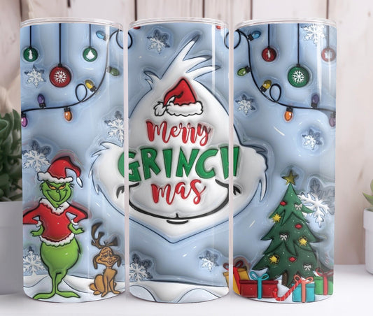 Merry Grinchmas 3D Tumbler