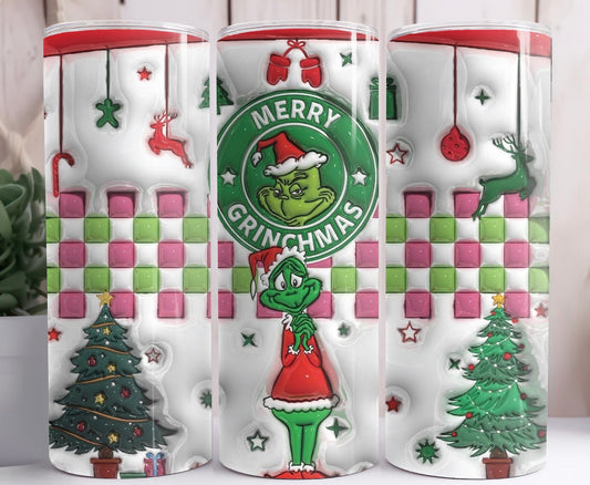 Merry Grinchmas 3D Tumbler