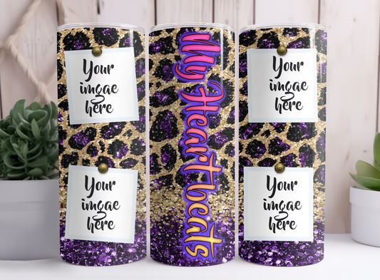 Custom Mom's Heartbeats Tumbler