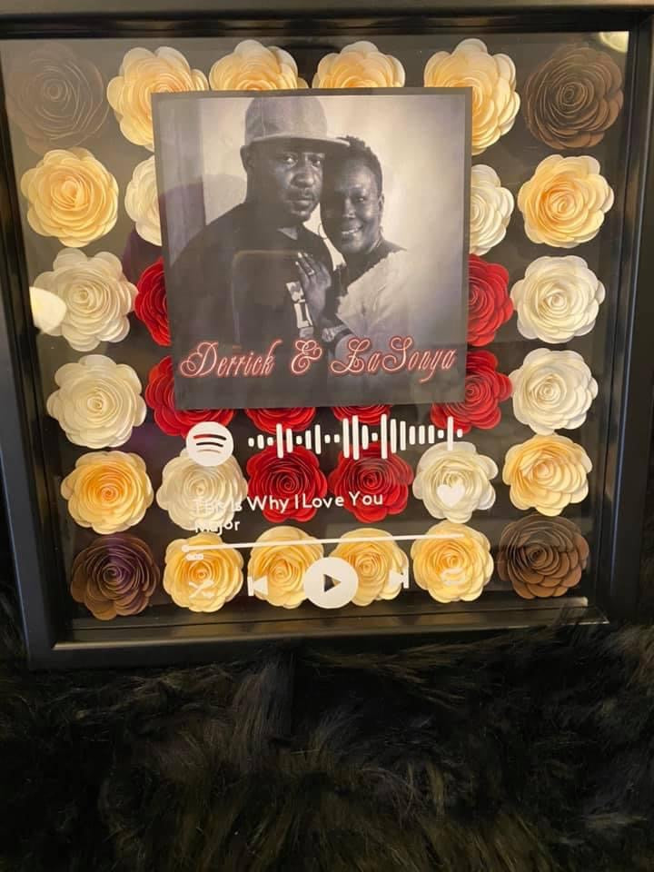 Chocolate Roses Shadow Box