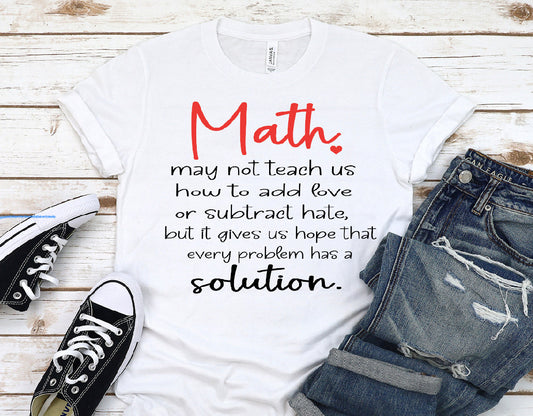 Math Solution Tshirt