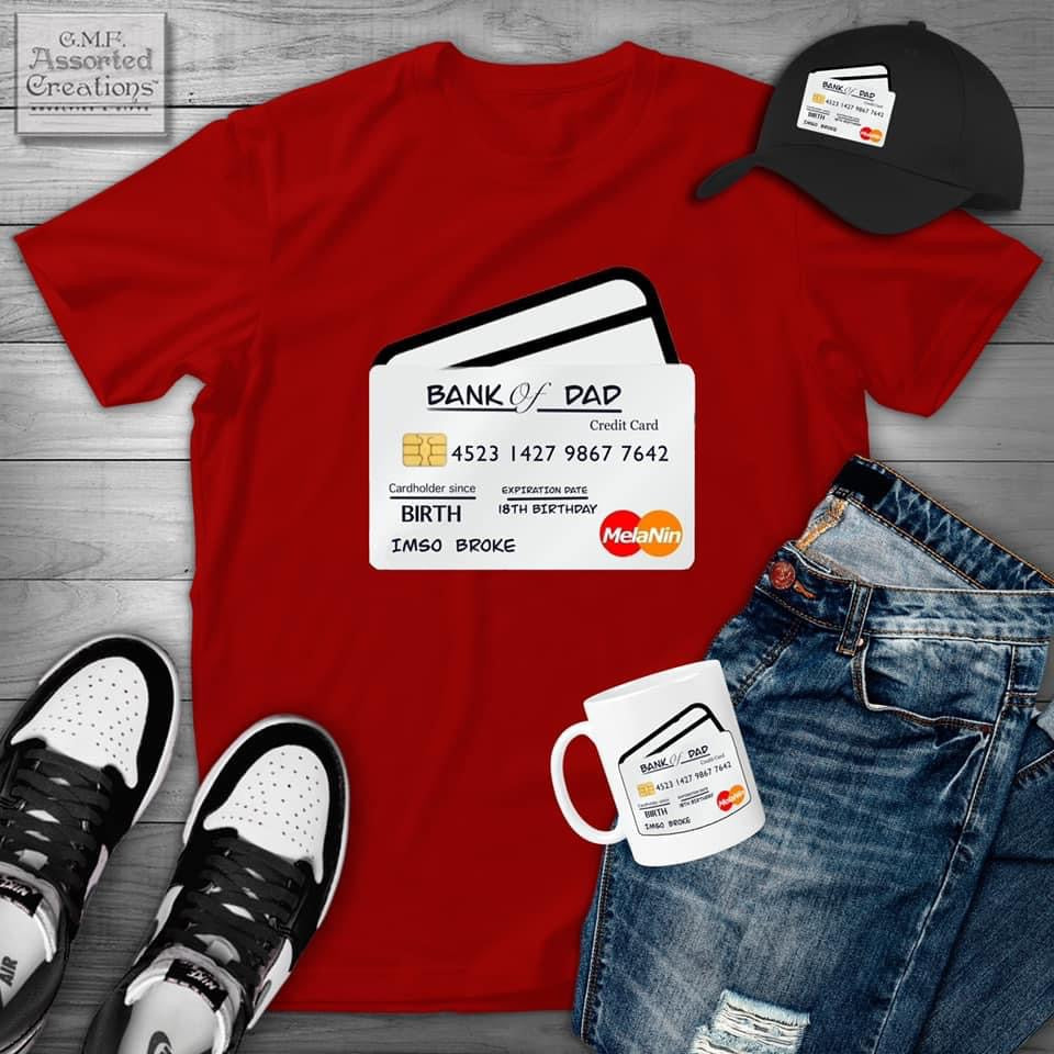 Dad Bank Card Tshirt, Hat & Mug Set