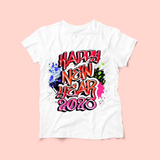 Red,Pink & Orange New Year Tshirt