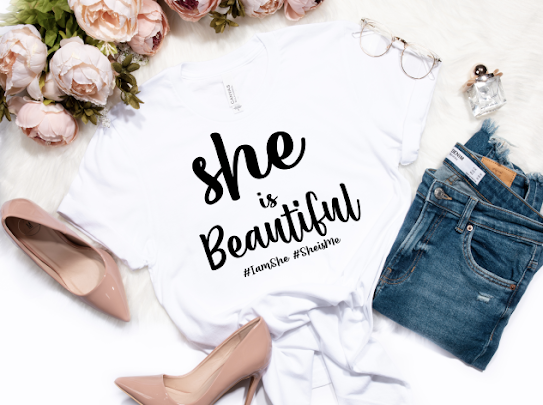 “She Is…” White Tshirts