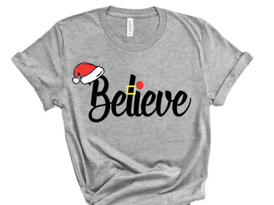 “Believe” Christmas Tshirt