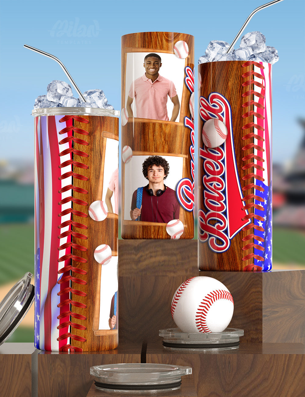 Custom Baseball Tumblers