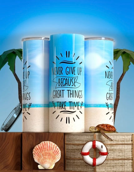 Inspirational Beach View Tumbler