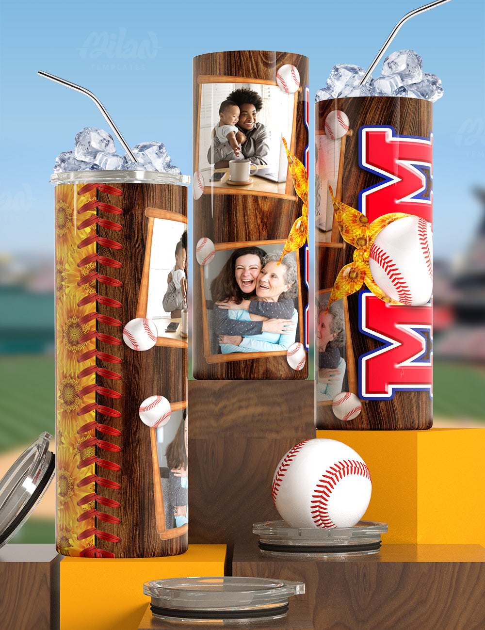 Custom Baseball Tumblers