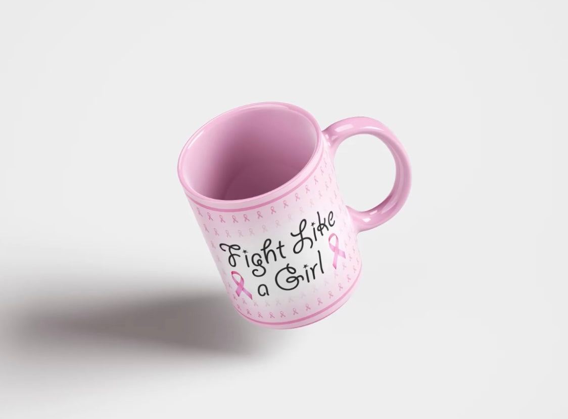 “Fight Like A Girl” Breast Cancer Honored Mugs