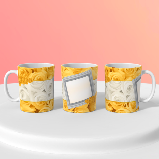 Custom Floral Photo Mugs