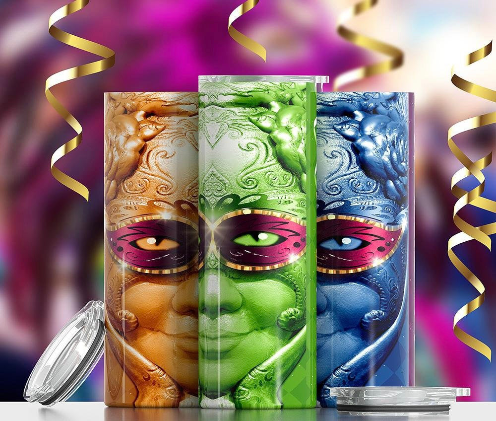 Mardi Gras Tumblers