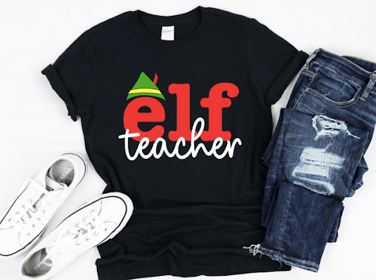 "Elf Teacher" Christmas Tshirt