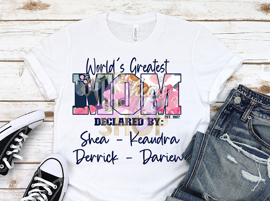 Custom World’s Greatest Mama Tshirts