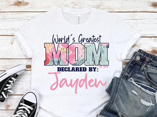 Custom World’s Greatest Mama Tshirts