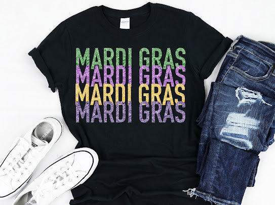 Mardi Gras Glitter Design Tshirt