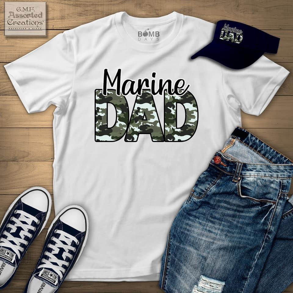 Marine Dad Tshirt & Cap Set