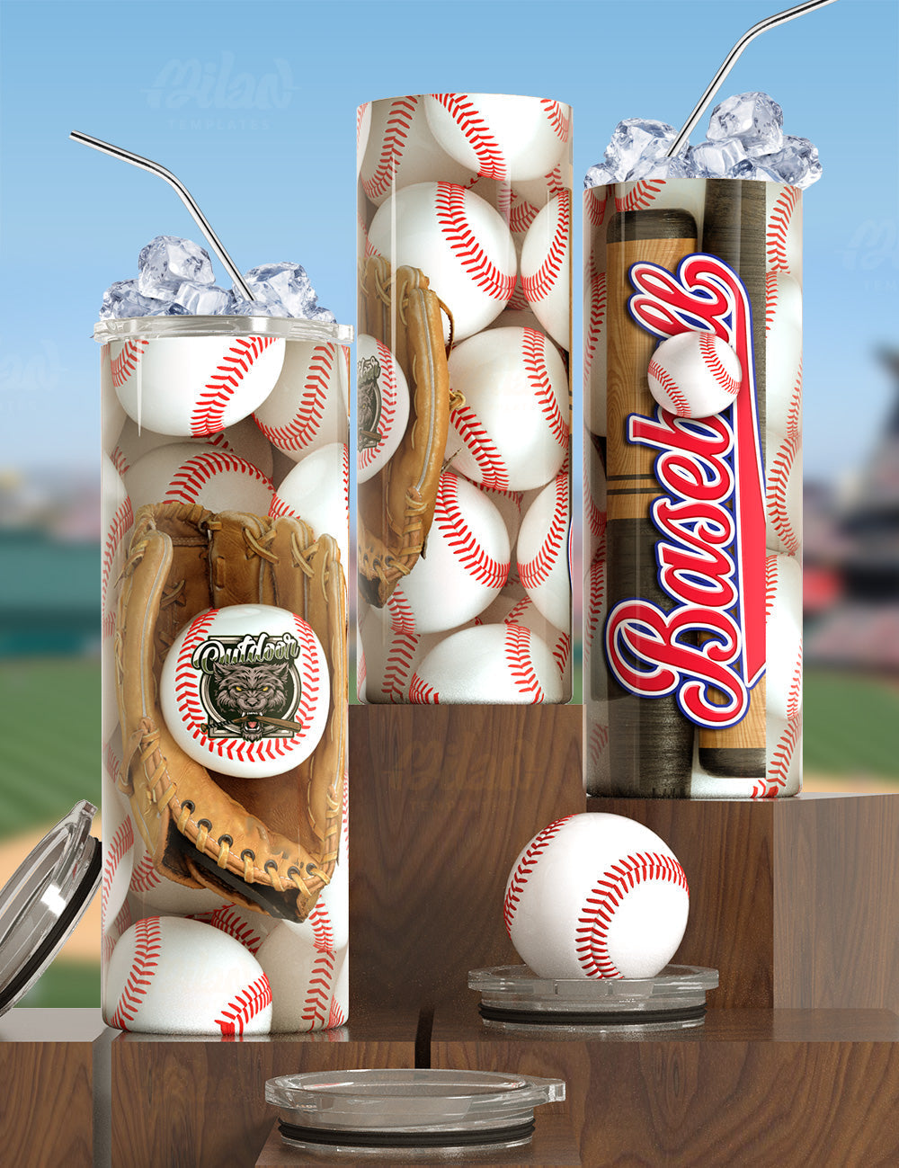 Custom Baseball Tumblers