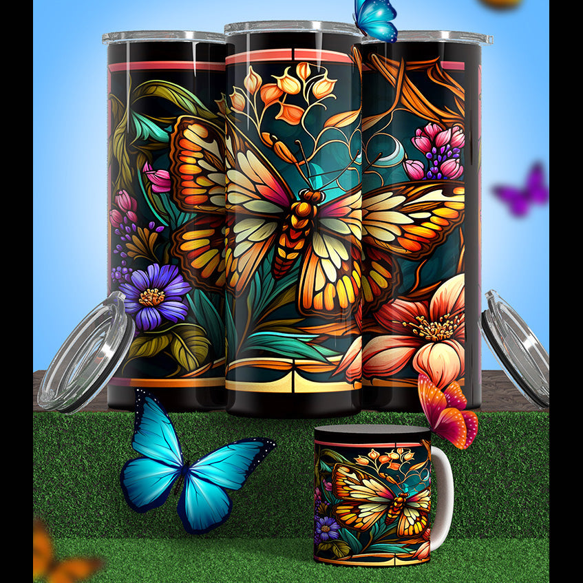 Butterfly Modeled Tumbler’s