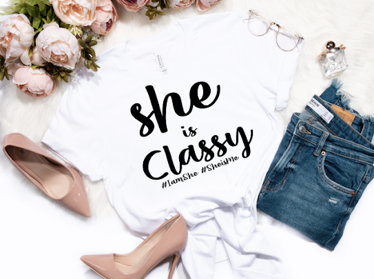 “She Is…” White Tshirts