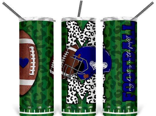 Mom Football Styled Tumbler