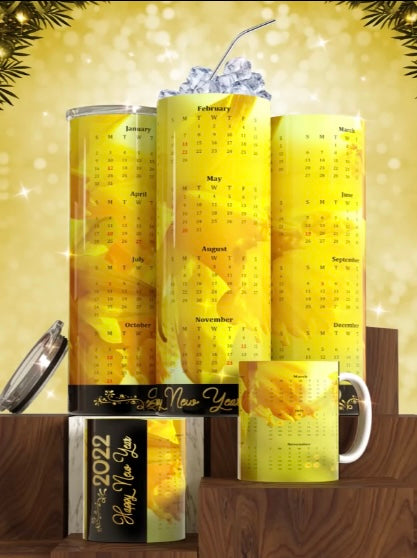 Floral Calendar Tumbler’s & Mug’s