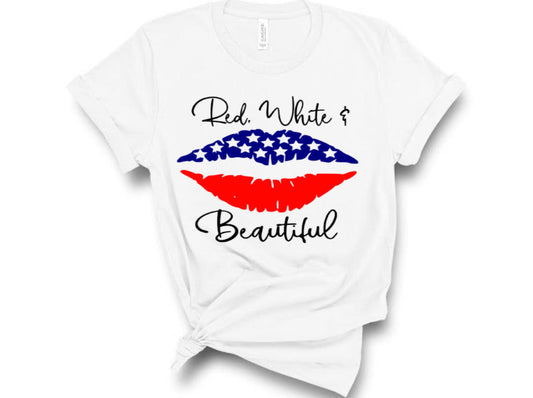 “Red, White & Beautiful” Tshirt