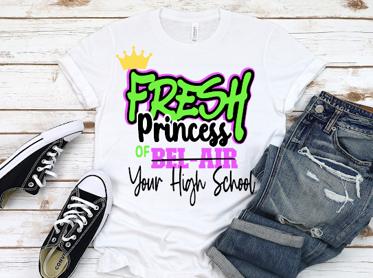 Fresh Prince & Princess, Custom School Tshirts