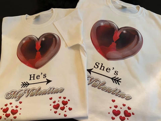 Couples His & Her Valentine Tshirts