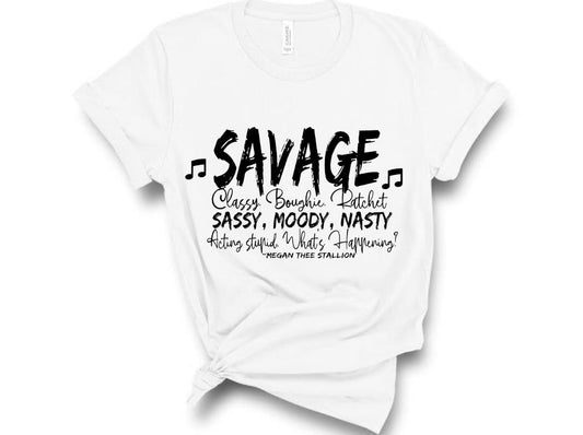 “Savage” Black Tshirts