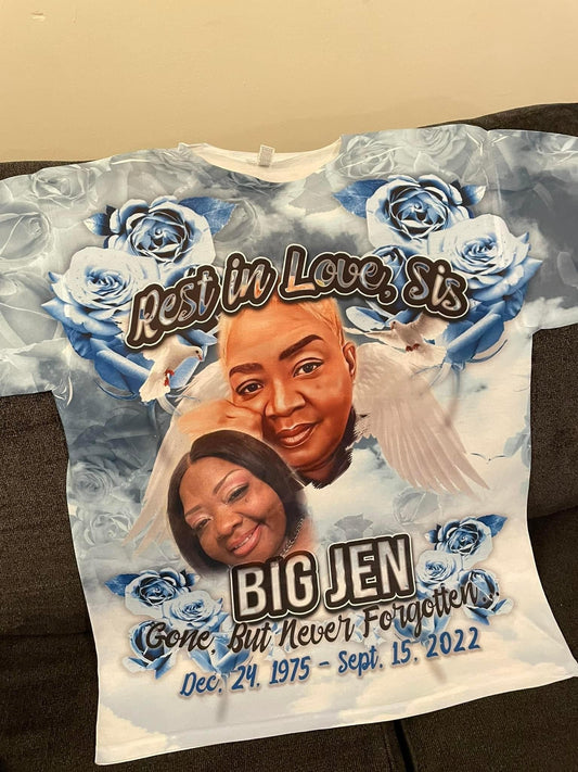 Custom Memorial Design All Over Tshirt