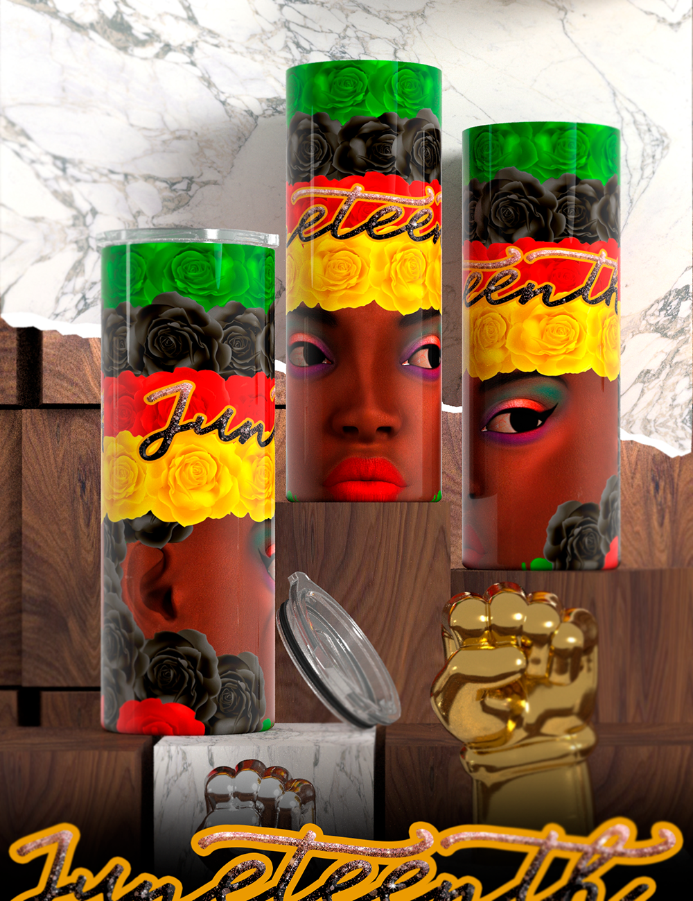 Juneteenth Inspired Tumbler