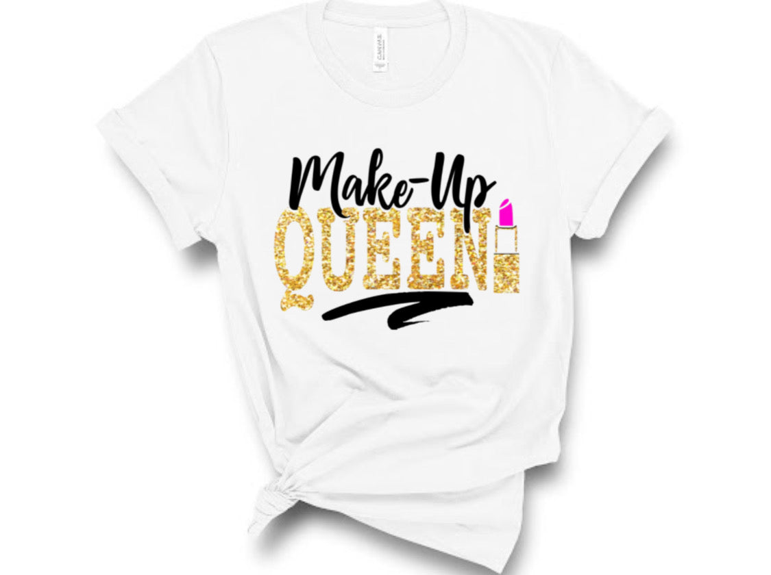 “Make Up Queen” Glitter Tshirt