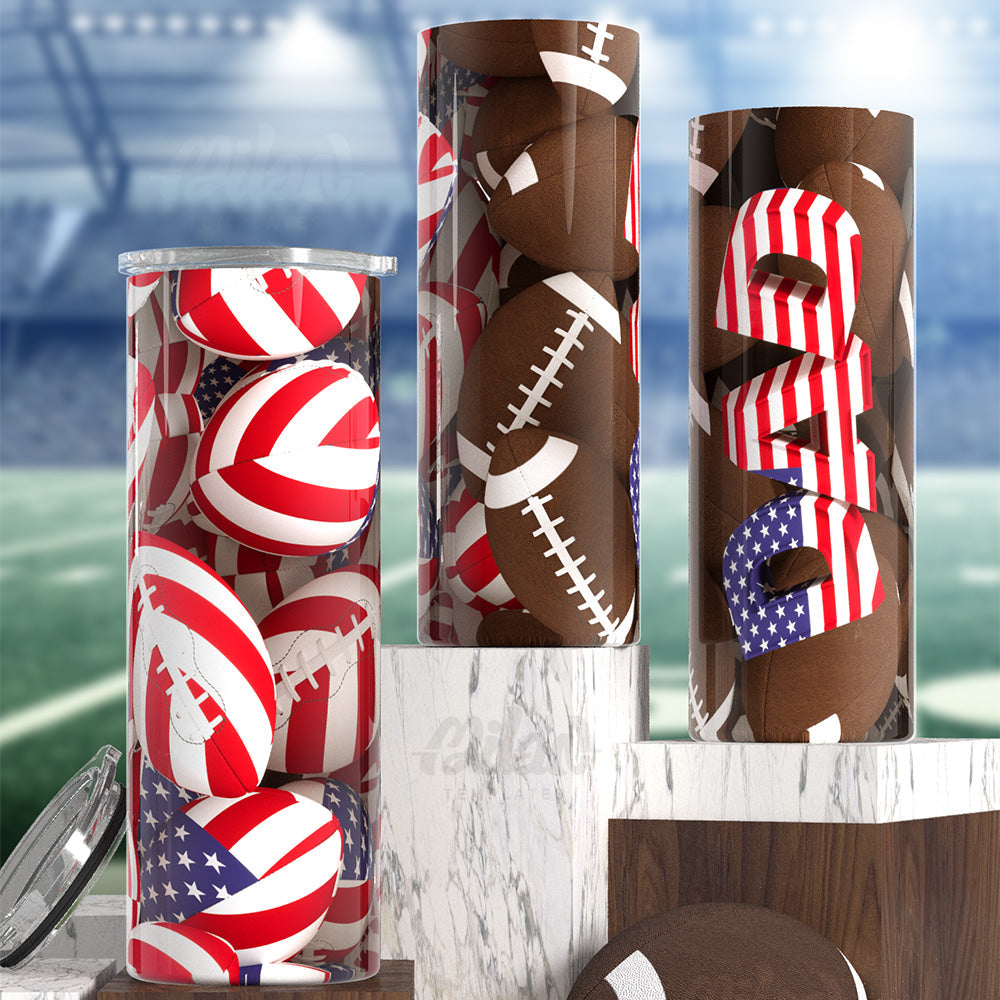 Dad USA FootBall Tumbler