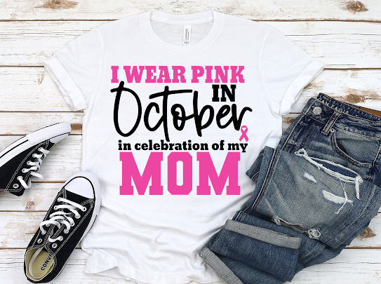 “I Wear Pink” Breast Cancer Inspired Tshirt