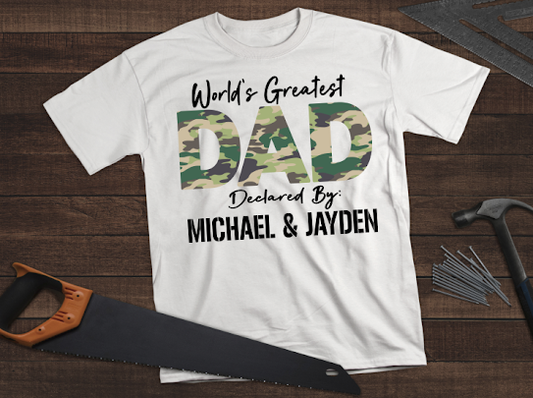 Custom World’s Greatest Dad Tshirts